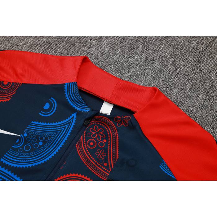 Tuta da Track di Felpa FC Barcellona 2024-2025 Blu e Rosso